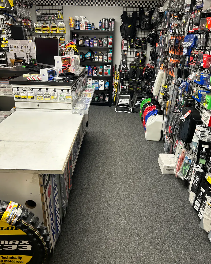 Parts counter at Northeast Dirtbike